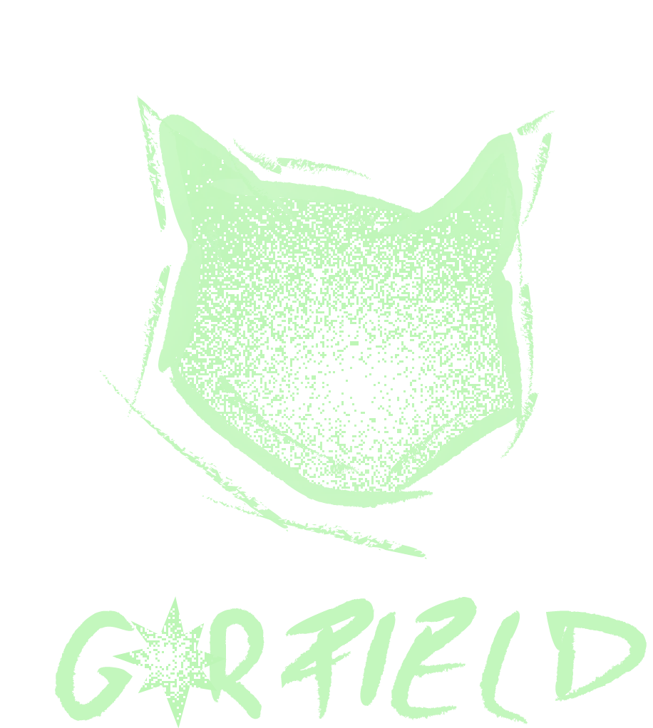 Garfield Logo Katzenkopf mit Schriftzug
